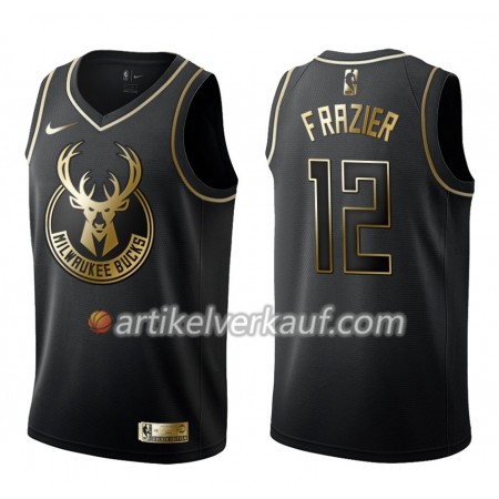 NBA Milwaukee Bucks Trikot Tim Frazier 12 Nike Schwarz Golden Edition Swingman - Herren